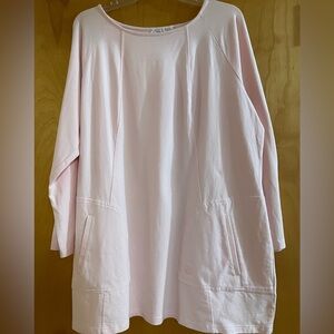Louis Dell’Olio Linea Leisure Raglan Sleeve Tunic Pink Size 1X